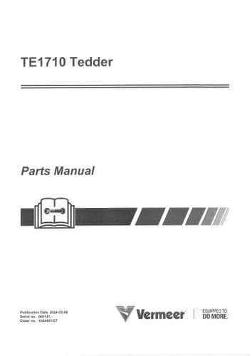 Vermeer Tedder TE1710  Parts Manual