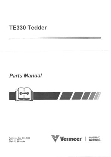 Vermeer Tedder TE330  Parts Manual