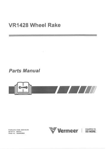 Vermeer Wheelrake VR1428 Parts Manual