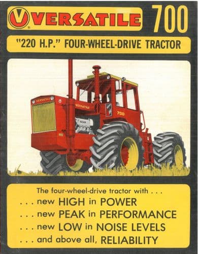 Versatile 700 Tractor Brochure