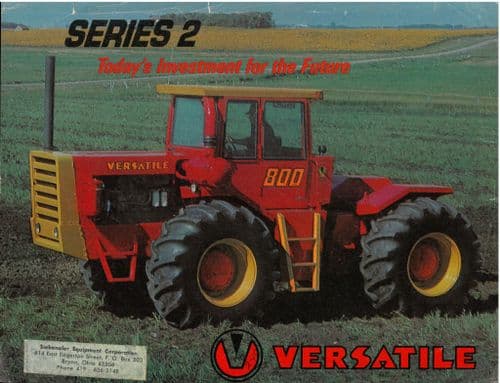 Versatile Tractor 800 Series 2 Brochure - Dated 1976