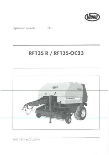 Vicon Baler RF135 & RF135-OC23 Operators Manual - Opticut