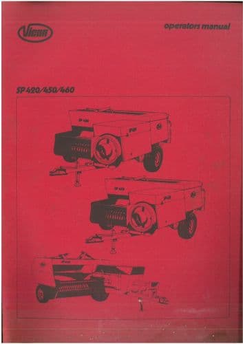 Vicon Baler SP420 SP450 SP460 Operators Manual
