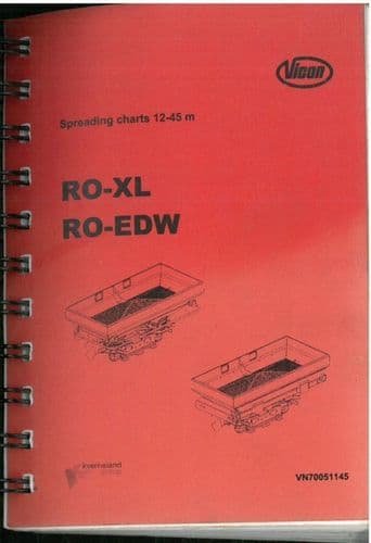 Vicon Fertiliser Spreader RO-XL RO-EDW Spreading Charts