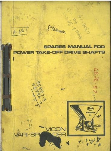 Vicon Fertiliser Vari Spreader MkI &MkII Parts Manual