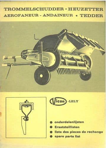 Vicon Lely Tedder Parts Manual
