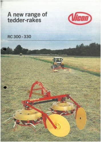 Vicon Rakes 'A New Range Of Tedder-Rakes' RC300 RC330 Brochure RC 300 330