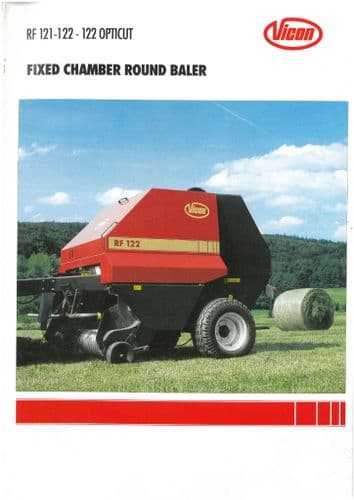 Vicon Round Baler RF121 RF122 & 122 Opticut Brochure - RF 121 122