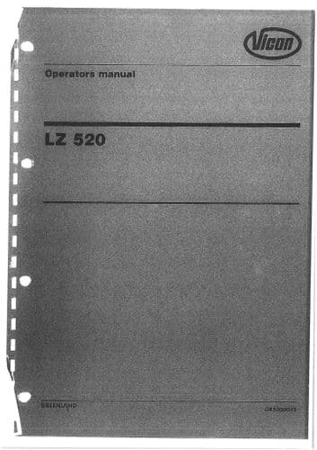 Vicon Seed Drill LZ 520 Operators Manual LZ520
