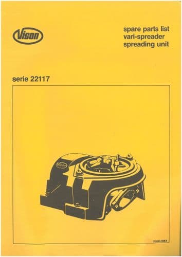 Vicon Spreading Unit 22117 Parts Manual