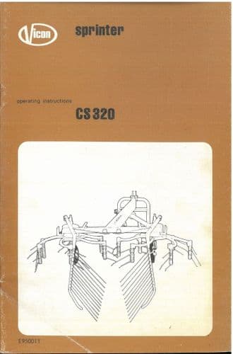 Vicon Tedder Sprinter CS 320 Operators Manual