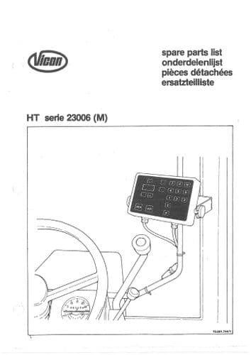 Vicon Vari Meter HT Serie 23006M Parts Manual