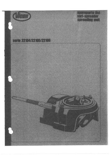 Vicon Vari Spreader Serie 22104 22105 22106 Parts Manual