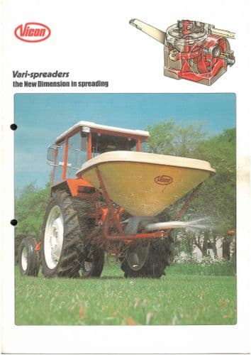 Vicon Vari-Spreaders - 402, 602, 802, 1002, 1002T, 202/203 - The New Dimension in spreading Brochure