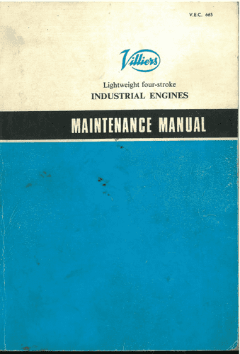 Villiers Engine Four Stroke 505H 507H 512H 512V 515H 515V Operators Manual