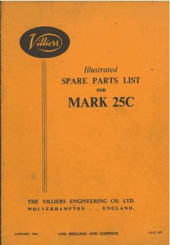Villiers Two Stroke Engine Mk 25C   Parts Manual