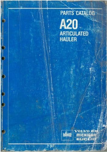 Volvo Articulated Dump Truck A20 Parts Manual