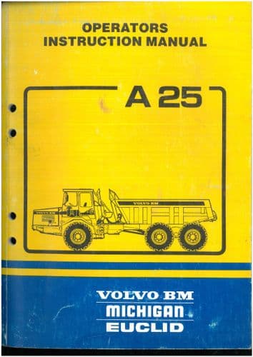 Volvo Articulated Dump Truck A25 Operators Manual