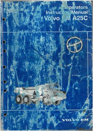 Volvo Articulated Dump Truck A25C Operators Manual