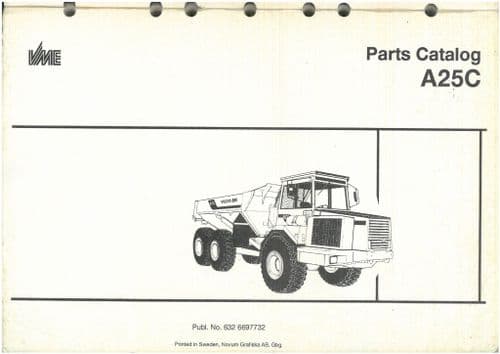 Volvo Articulated Dump Truck A25C Parts Manual - ORIGINAL.