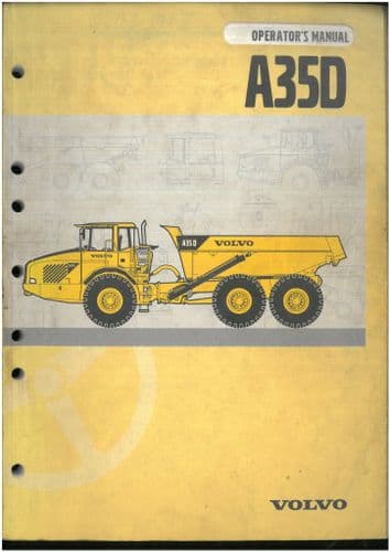 Volvo Articulated Dump Truck A35D Operators Manual