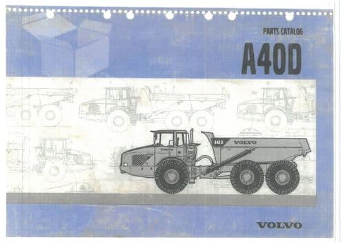 Volvo Articulated Dump Truck A40D Parts Manual