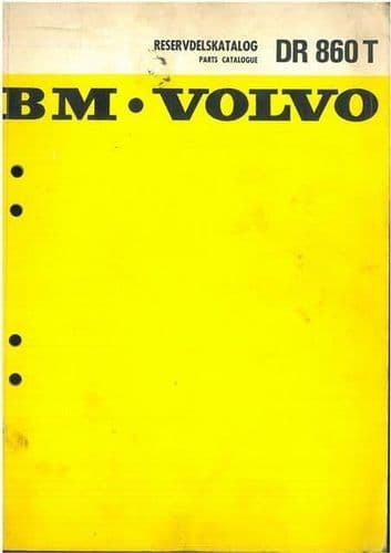 Volvo BM DR860T Dump Truck Parts Manual - DR 860 T