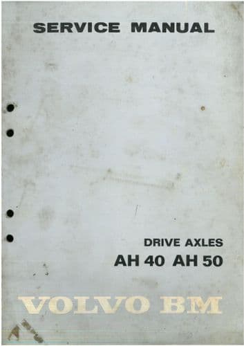 Volvo BM Drive Axles AH40 AH50 Workshop Service Manual