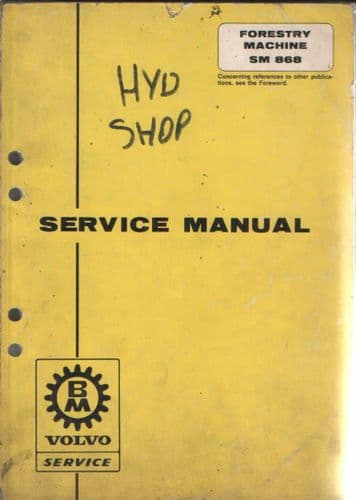 Volvo BM Forestry Machine SM868 Workshop Service Manual