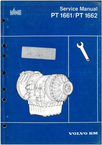Volvo BM Transmission PT1661 & PT1662 Workshop Service Manual