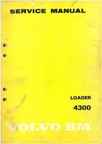 Volvo BM Wheel Loader 4300 Workshop Service Manual