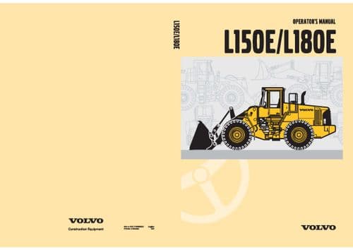 Volvo BM Wheel Loader L150E & L180E Operators Manual