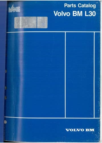 Volvo Compact Wheel Loader BM L30 Parts Manual - ORIGINAL