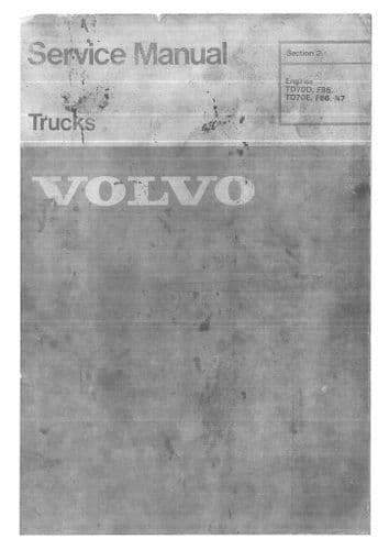 Volvo Engine TD70D TD70E F86 N7 Workshop Manual
