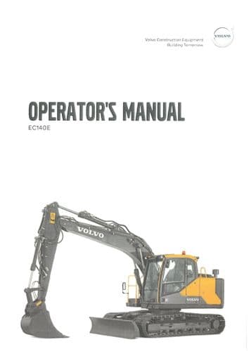 Volvo Excavator EC140E Operators Manual