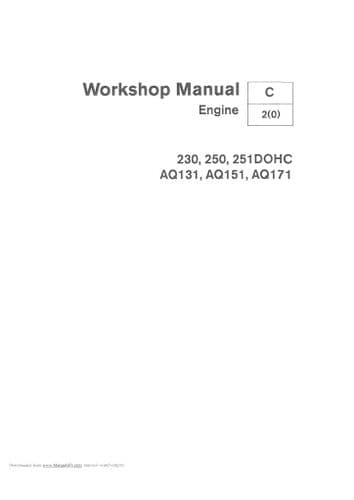 Volvo Penta Marine Engine 230 250 251 AQ131 AQ151 AQ171 Workshop Service Manual