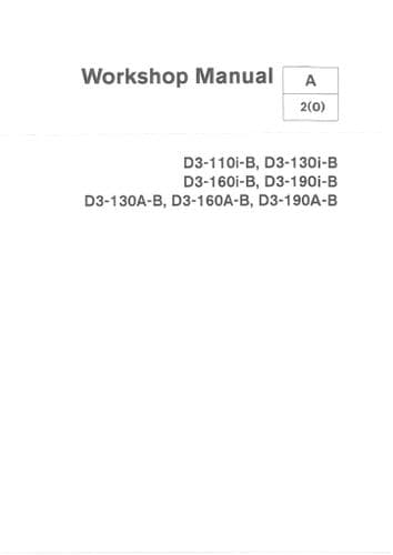 Volvo Penta Marine Engine D3 Workshop Service Manual