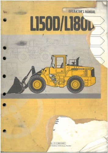Volvo Wheel Loader L150D & L180D Operators Manual