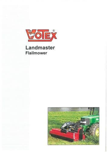 Votex Flailmower Landmaster Operators Manual and Spare Parts List