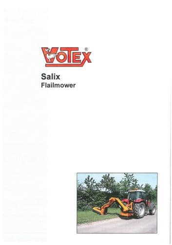 Votex Flailmower Salix Operators Manual and Spare Parts List