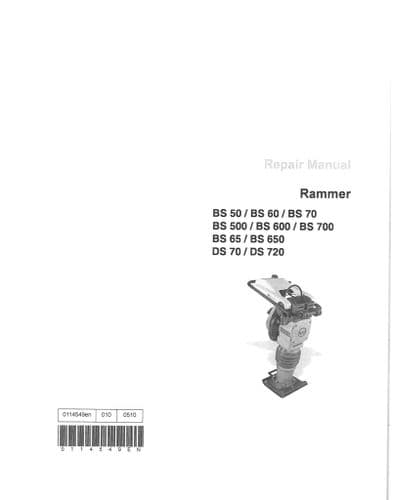 Wacker Neuson Rammer BS50/60/70 BS500/600/700 BS65/650 DS70/720  Workshop Service Repair Manual