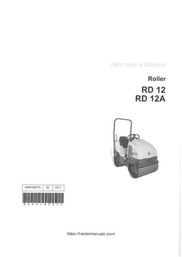 Wacker Neuson Roller RD12 RD12A Operators Manual RD 12