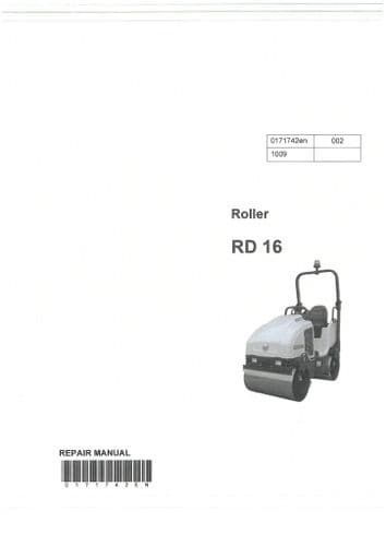Wacker Neuson Roller RD16-90 & RD16IRH-90 Workshop Service Repair Manual