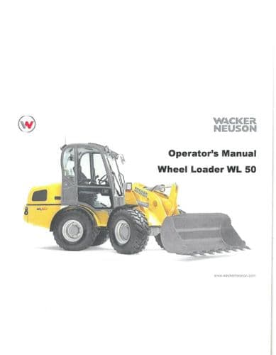 Wacker Neuson Wheel Loader WL50 Operators Manual