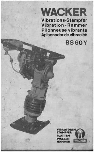 Wacker Vibrating Plate Rammer BS60Y Parts Manual