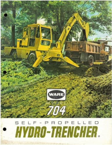 Ware Hydro Trencher Excavator Model 704 Brochure