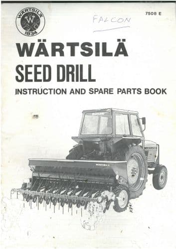 Wartsila Seed  Drill Operators & Parts Manual