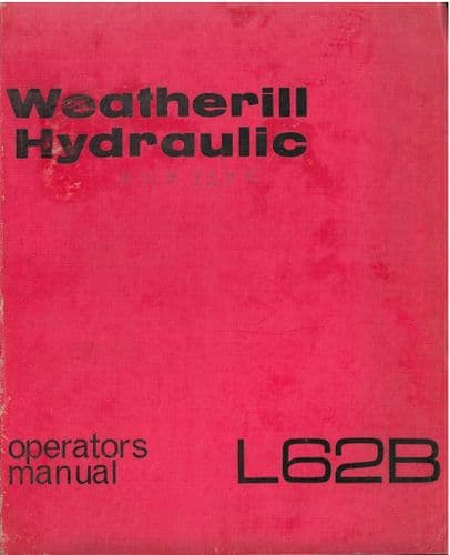 Weatherill Loading Shovel L62B Operators Manual