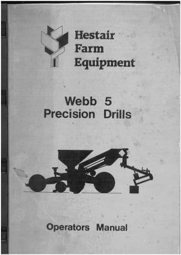 Webb 5 Precision Drill Operators Manual with Parts List - ORIGINAL