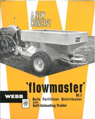 Webb Fertiliser Spreader 'Flowmaster' Brochure